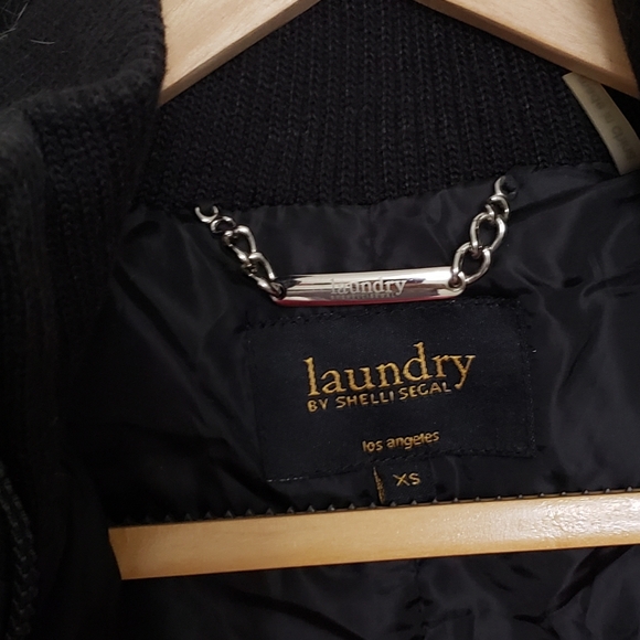 Laundry By Shelli Segal Down Puffer Extra Long Jacket/Coat Size XS Black - Picture 5 of 6